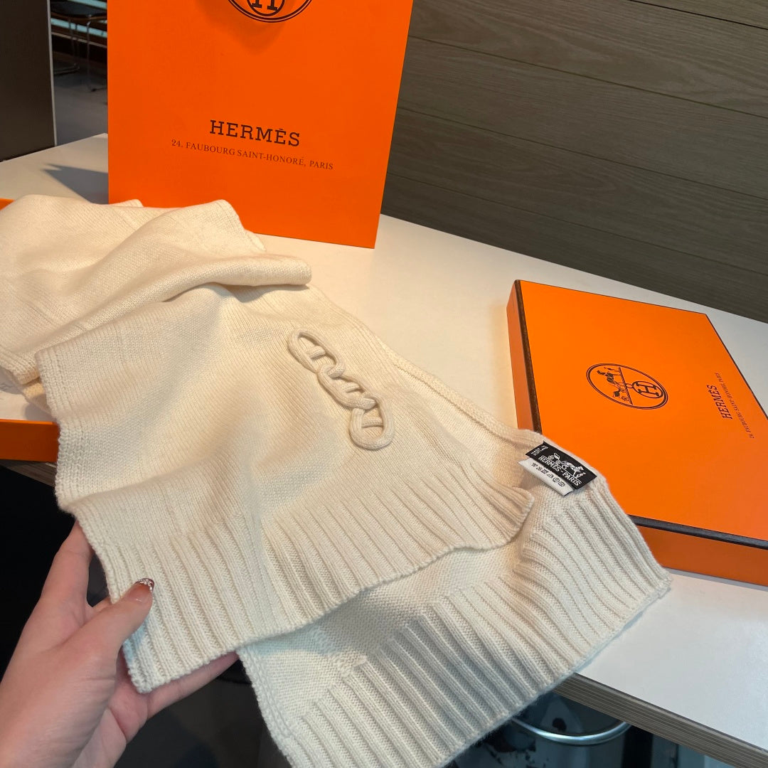 HERMES 25S SCARF 175 IN CASHMERE 992040