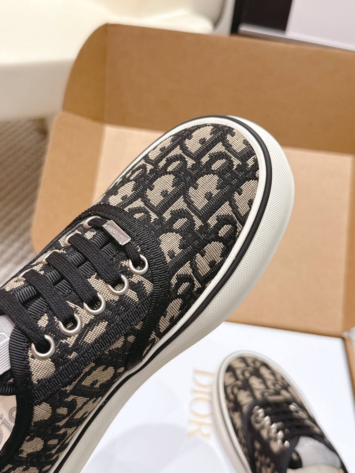 DIOR 26S SALTWIND SNEAKER IN BROWN BLACK FABRIC