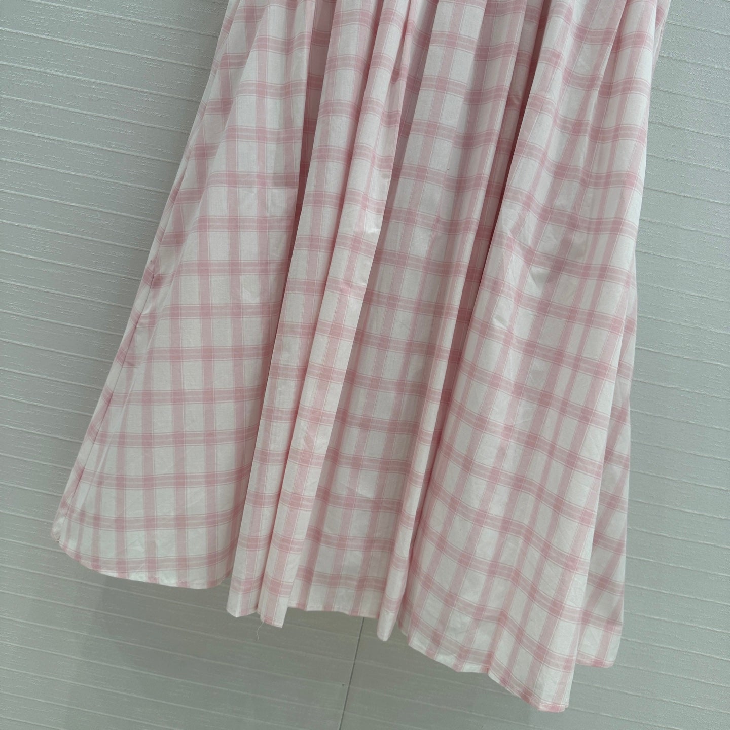 Loewe Plaid Suspender dress Pink Cotton