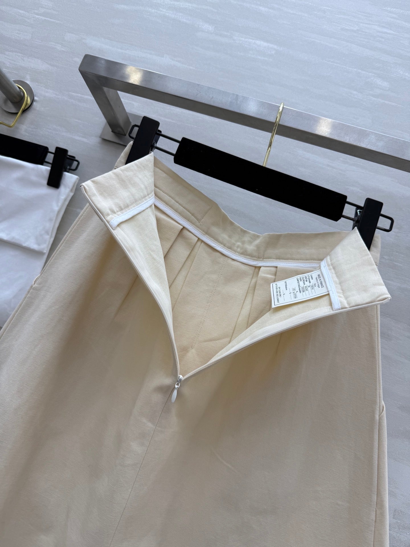 CC Pastoral Style Butterfly Skirt Beige Cotton