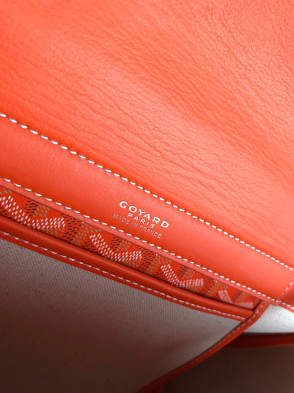 GOYA 26S ROUETTE PM TOTE BAG 30MM IN ORANGE CANVAS AND CALFSKIN
