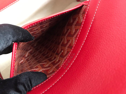 GOYA 26S ROUETTE PM TOTE BAG 30MM IN DARK RED CANVAS AND CALFSKIN