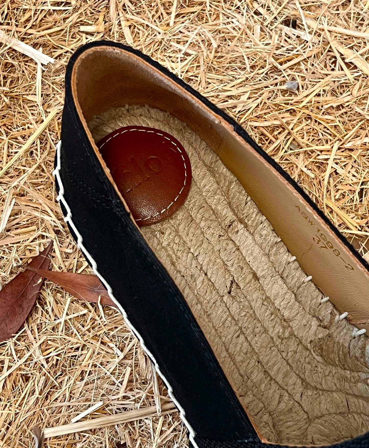 CHLOÉ 26S ESPADRILLE LOAFERS IN BLACK CANVAS