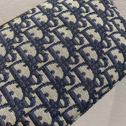 CD BUCKLE SHOULDER BAG 22 IN BLUE MONOGRAM OBLIQUE JACQUARD