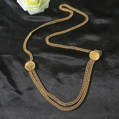 CHANEL 25S CHAIN BELT IN GOLD METALLIC 614473