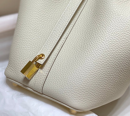 picotin lock 18 white-pearl togo ghw