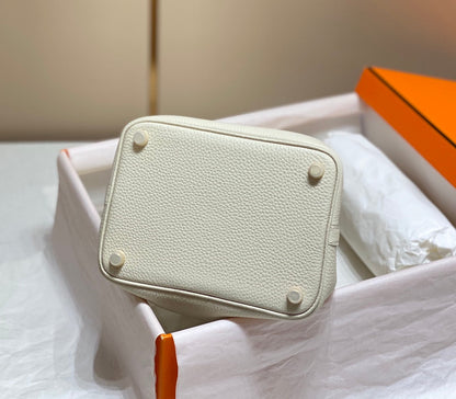 picotin lock 18 white-pearl togo ghw