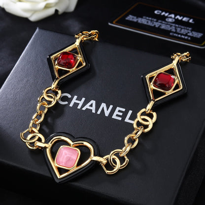 CHANEL 25S CHAIN BELT IN GOLD METALLIC STONE-EMBELLISHED 612713