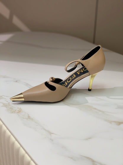 MARY JANE PUMP 7 CM IN PEANUT BROWN CALFSKIN