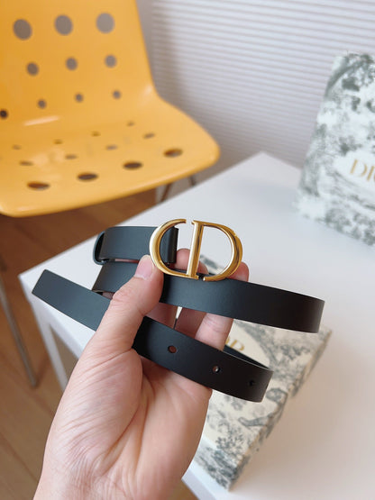 DIOR 25S BELT 20 MM IN BLACK CALFSKIN 613183