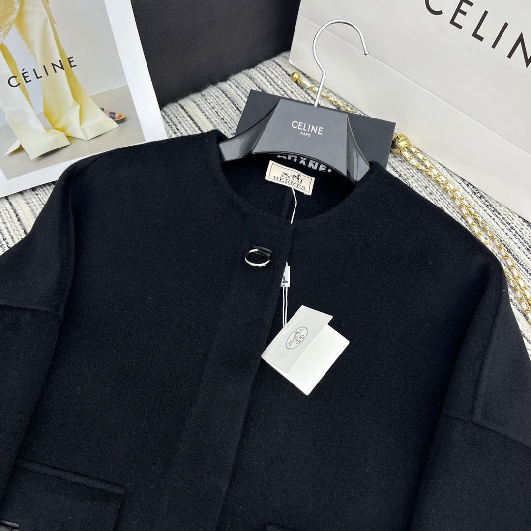 HERMES 25S DOUBLE-FACED CASHMERE JACKET 381
