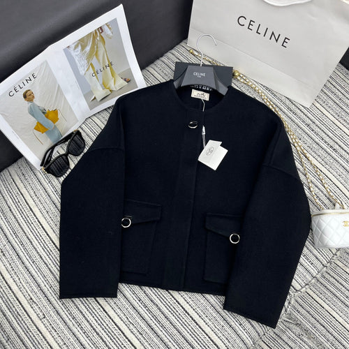 HERMES 25S DOUBLE-FACED CASHMERE JACKET 381