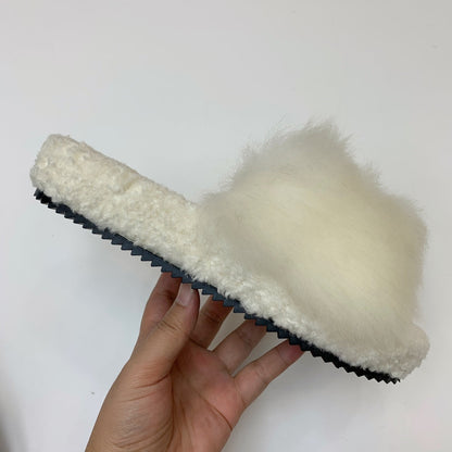 CELINE 26S SANDALS IN WHITE WOOL