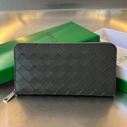 INTRECCIATO 19 WALLET IN DARK BLUE CALFSKIN
