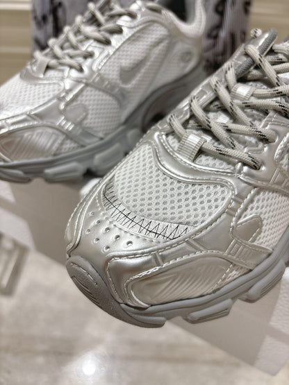 DIOR 25S CHRONO SNEAKER 45MM IN MESH WITH SILVER CALFSKIN