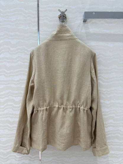 LP CLASSIC STAND-COLLAR LINEN JACKET