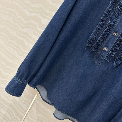 VALENTINO LONG SLEEVE DENIM SHIRT 261428
