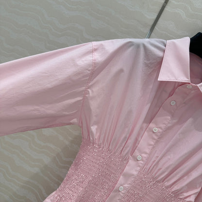 PRADA PREMIUM SHIRT DRESS WITH WAISTED DESIGN 276303
