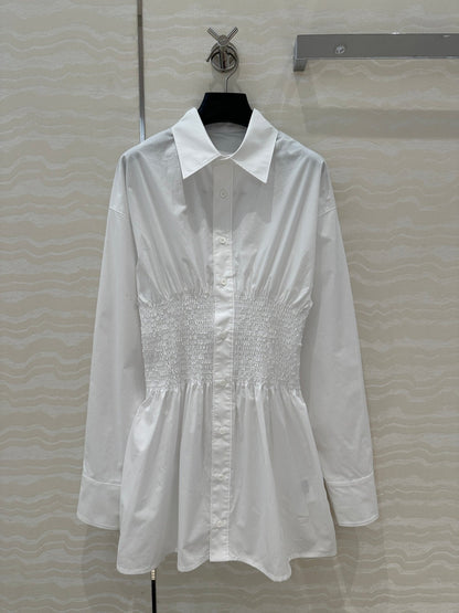 PRADA PREMIUM SHIRT DRESS WITH WAISTED DESIGN 276300
