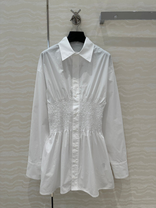 PRADA PREMIUM SHIRT DRESS WITH WAISTED DESIGN 276300