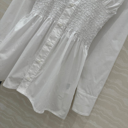 PRADA PREMIUM SHIRT DRESS WITH WAISTED DESIGN 276300