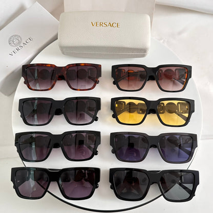 EMBOSSED LOGO MEDUSA BIGGIE SQUARE FRAME SUNGLASSES VE4483D IN ACETATE