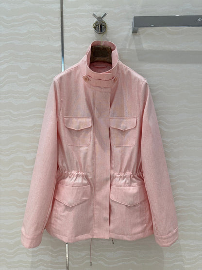 LP CLASSIC STAND-COLLAR LINEN JACKET 265162