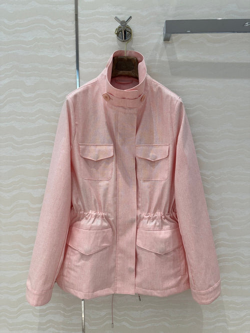 LP CLASSIC STAND-COLLAR LINEN JACKET 265162
