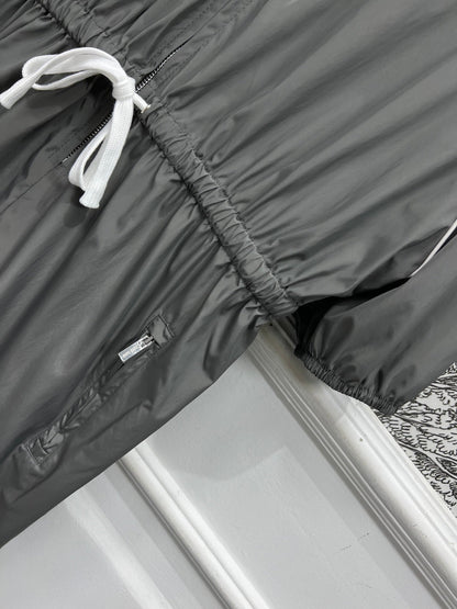 MIU 25S HOODED JACKET GREY IN NYLON 263119