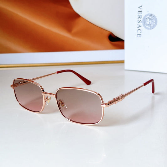 DAMIER PLAQUE RECTANGULAR FRAME SUNGLASSES MOD X15S IN METAL