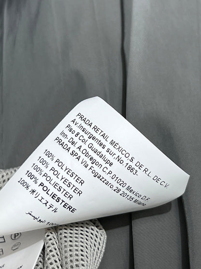MIU 25S PLEASED SKIRT GREY IN NYLON 263129
