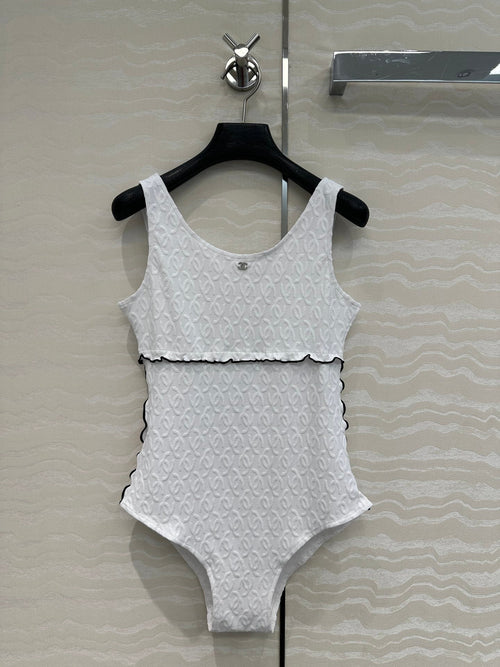 CC One-piece Swimsuit White Polyamide