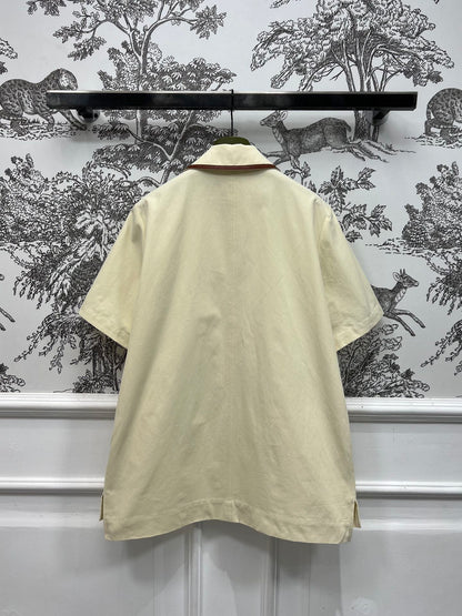 GUCCI 25S NEW STYLE SHORT SLEEVE LAPEL DRESS 262936