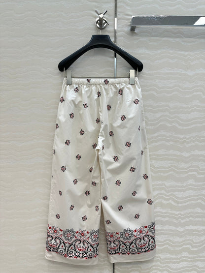 MIUMIU STRAIGHT-LEG CROPPED PANTS WITH ELASTIC WAISTBAND 261440