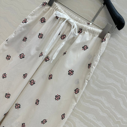 MIUMIU STRAIGHT-LEG CROPPED PANTS WITH ELASTIC WAISTBAND 261440
