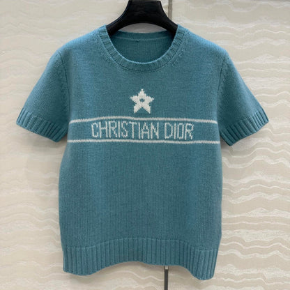 DIOR SHORT-SLEEVE CASHMERE SWEATER 264913