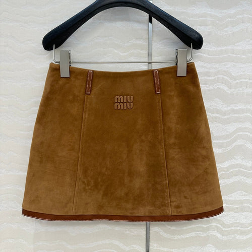 MIUMIU ULTRA MINI SUEDE SKIRT 264784
