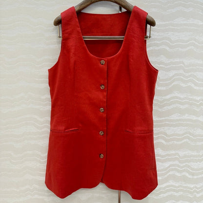 LP SLEEVELESS LINEN BLAZER 272246