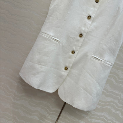 LP SLEEVELESS LINEN BLAZER 272243