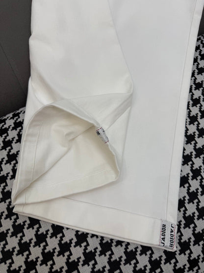 DIOR WHITE STRAIGHT-LEG JEANS