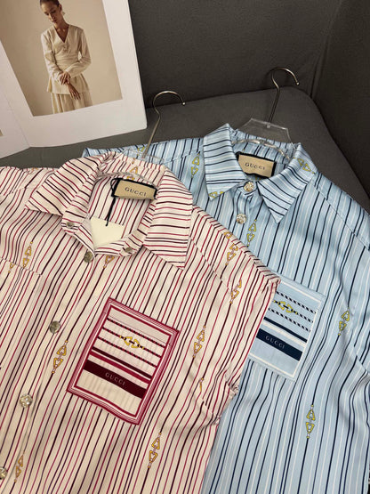 GUCC SHIRT JACKET AND SHORTS SET 25S IN ACETATE 266681