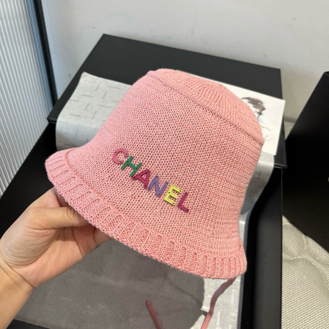WOVEN BUCKET HAT PINK 674000