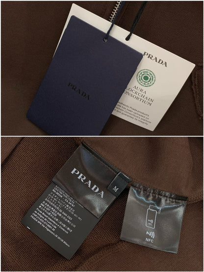 PRADA FLEECE JACKET WITH LAPEL STYLE 21