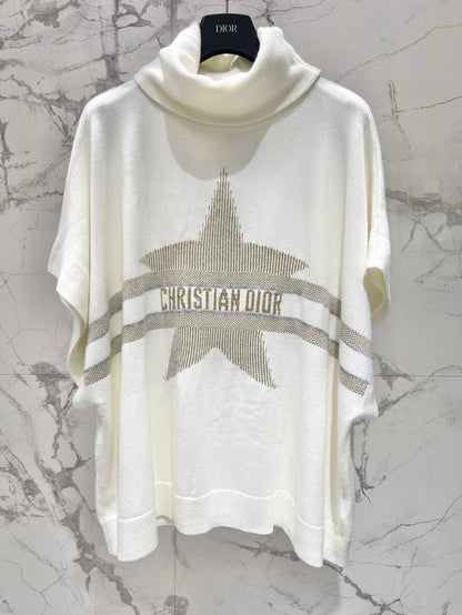 DIOR 25S TURTLENECK PONCHO SWEATER STYLE 383