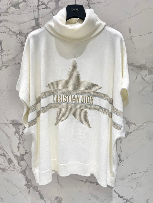 DIOR 25S TURTLENECK PONCHO SWEATER STYLE 383