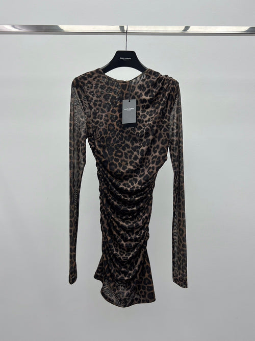 YSL 25S LEOPARD PRINT DRESS STYLE 44
