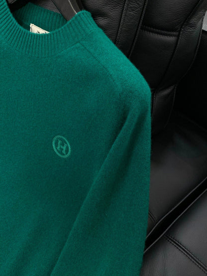 HERMES 25S LONG-SLEEVE KNITTED CREW NECK SWEATER 179