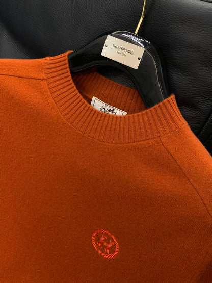 HERMES 25S LONG-SLEEVE KNITTED CREW NECK SWEATER 178