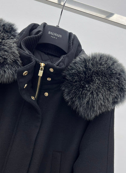 LP 26S FUR-COLLAR KNIT JACKET 473