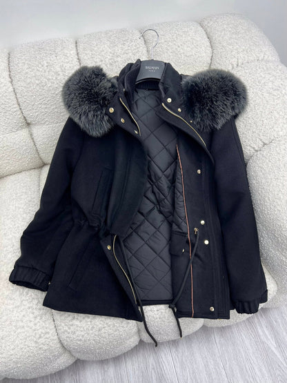 LP 26S FUR-COLLAR KNIT JACKET 473